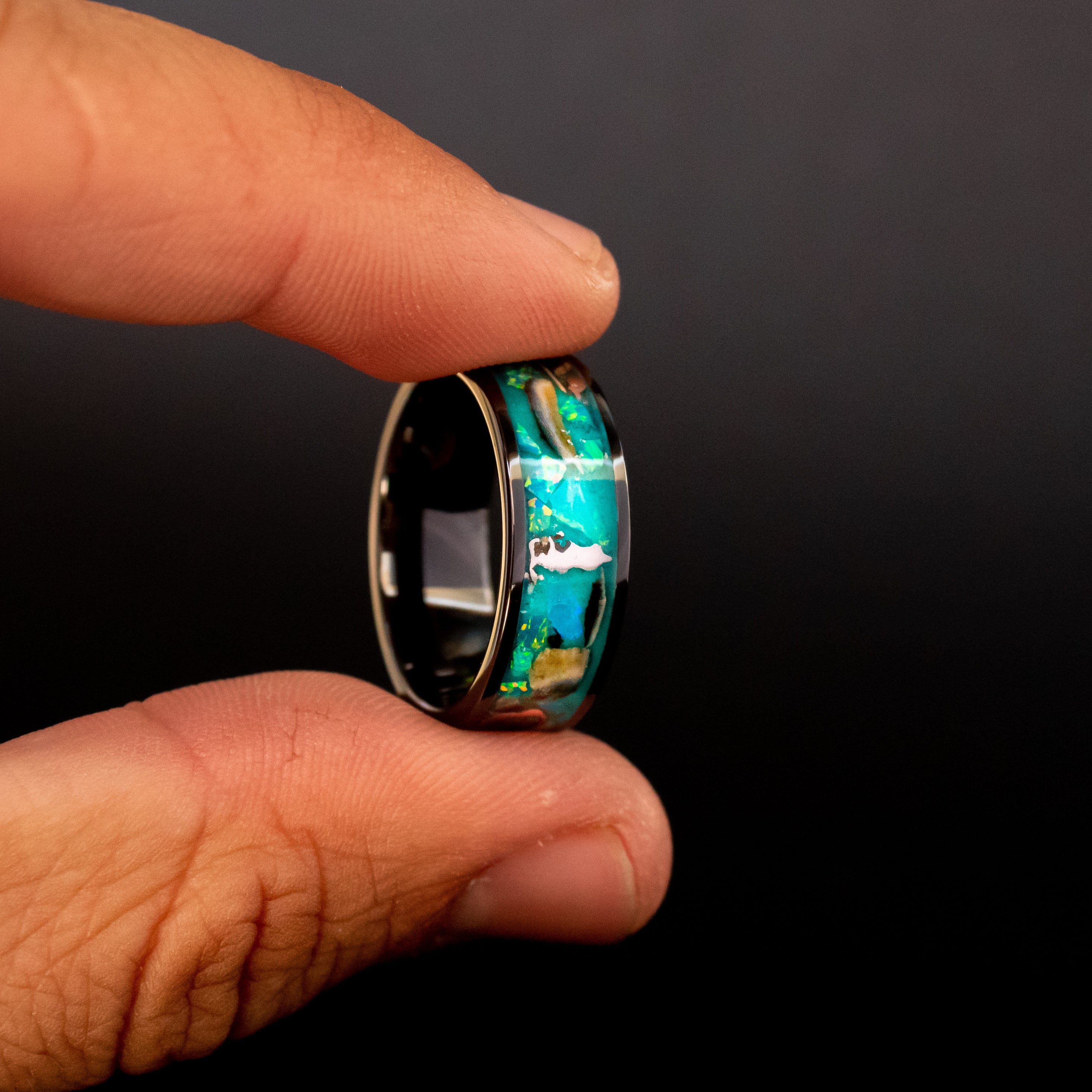 unique-megalodon-fossil-meteorite-large-pieces-oasis-opal-blue-glow-mens-wedding-band-tungsten