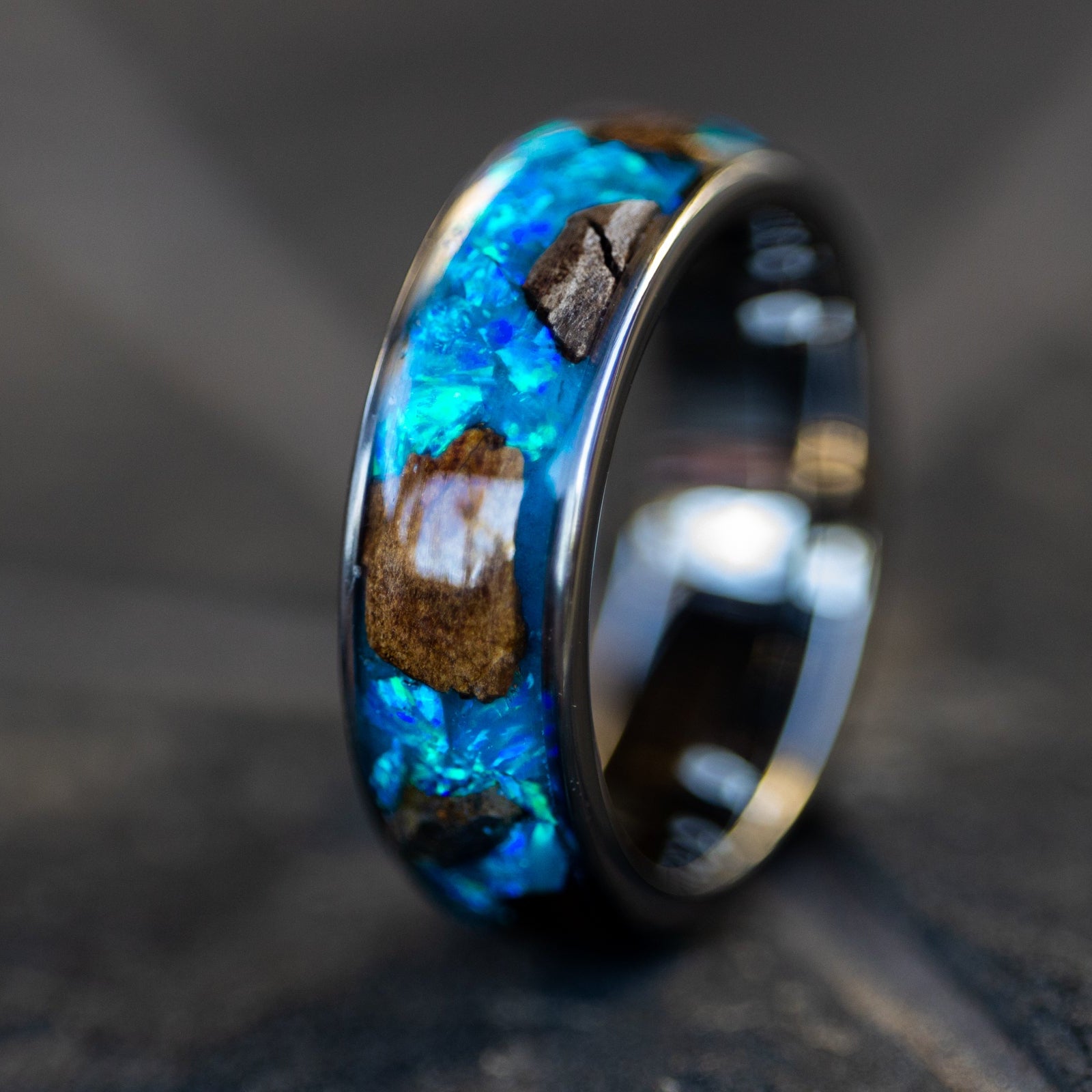 lunar-rex-glow-trex-fossil-lunar-meteorite-blue-opal-glow-tungsten-ring